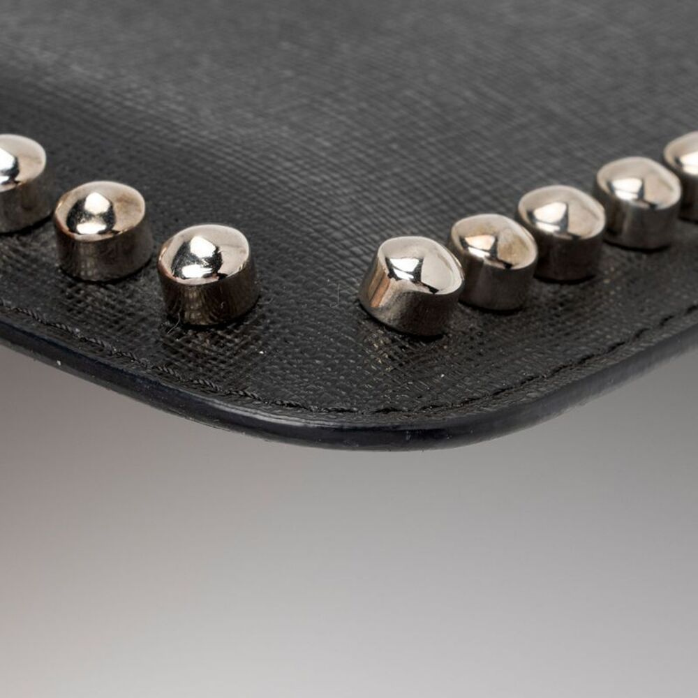 Fendi Studded Leather Mink Karlito Zip Pouch - Picture 9 of 9
